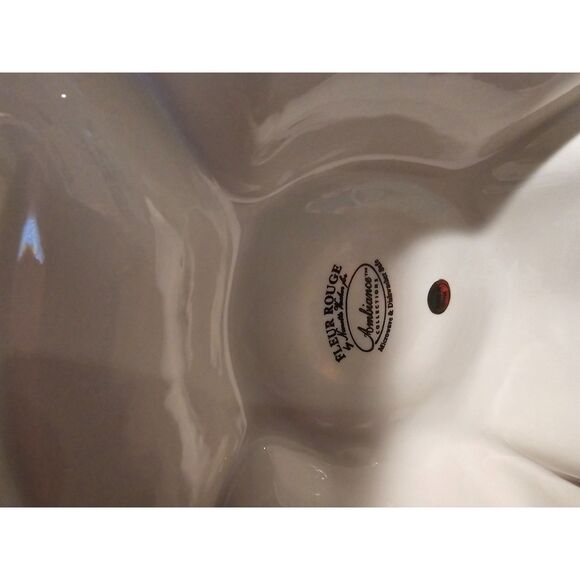 Rare Ambience Collections Nanette Vacher Fleur Rouge Red Set w/ 4 Part server - Picture 11 of 12